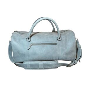 Mr Fox Gray Premium Leather Weekender Travel Bag